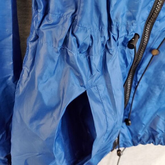 City Streets Jacket Womens XS Blue Rain Lightweight Bungee Full Zip - Picture 4 of 8